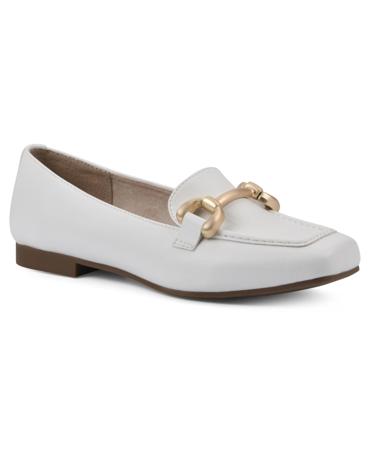 Shop Cliffs By White Mountain Bestow Modern Moc-toe Loafer In White Smooth