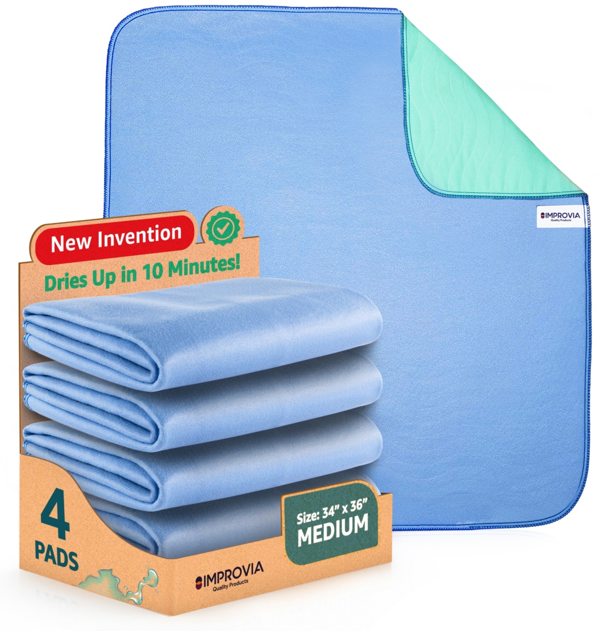 Pack of 4 Washable Underpads - 34