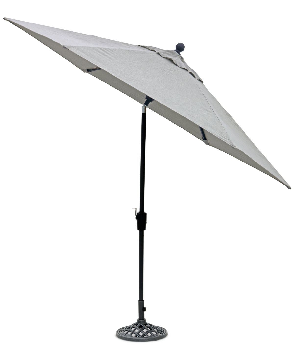 Shop Agio Astaire Outdoor 9' Umbrella + Umbrella Base In Oyster Light Grey