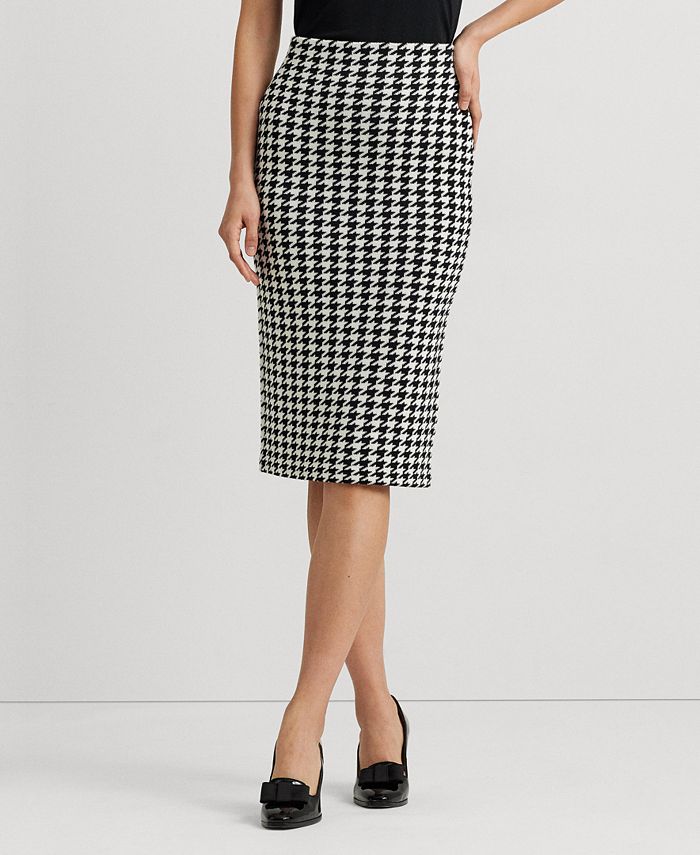 Women's houndstooth pencil skirt shop