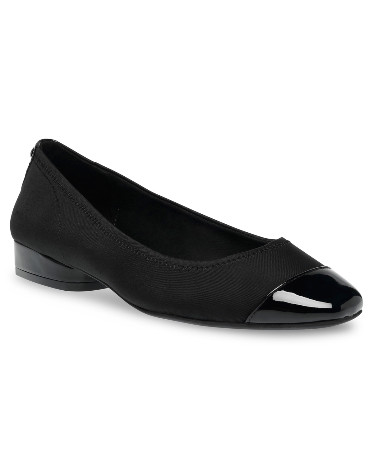 Anne Klein Women's Carlie Almond Toe Flats In Black