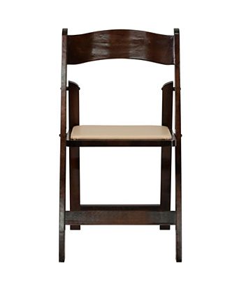 2 Pack Wedding Party Event Wood Folding Chair With Vinyl Padded Seat