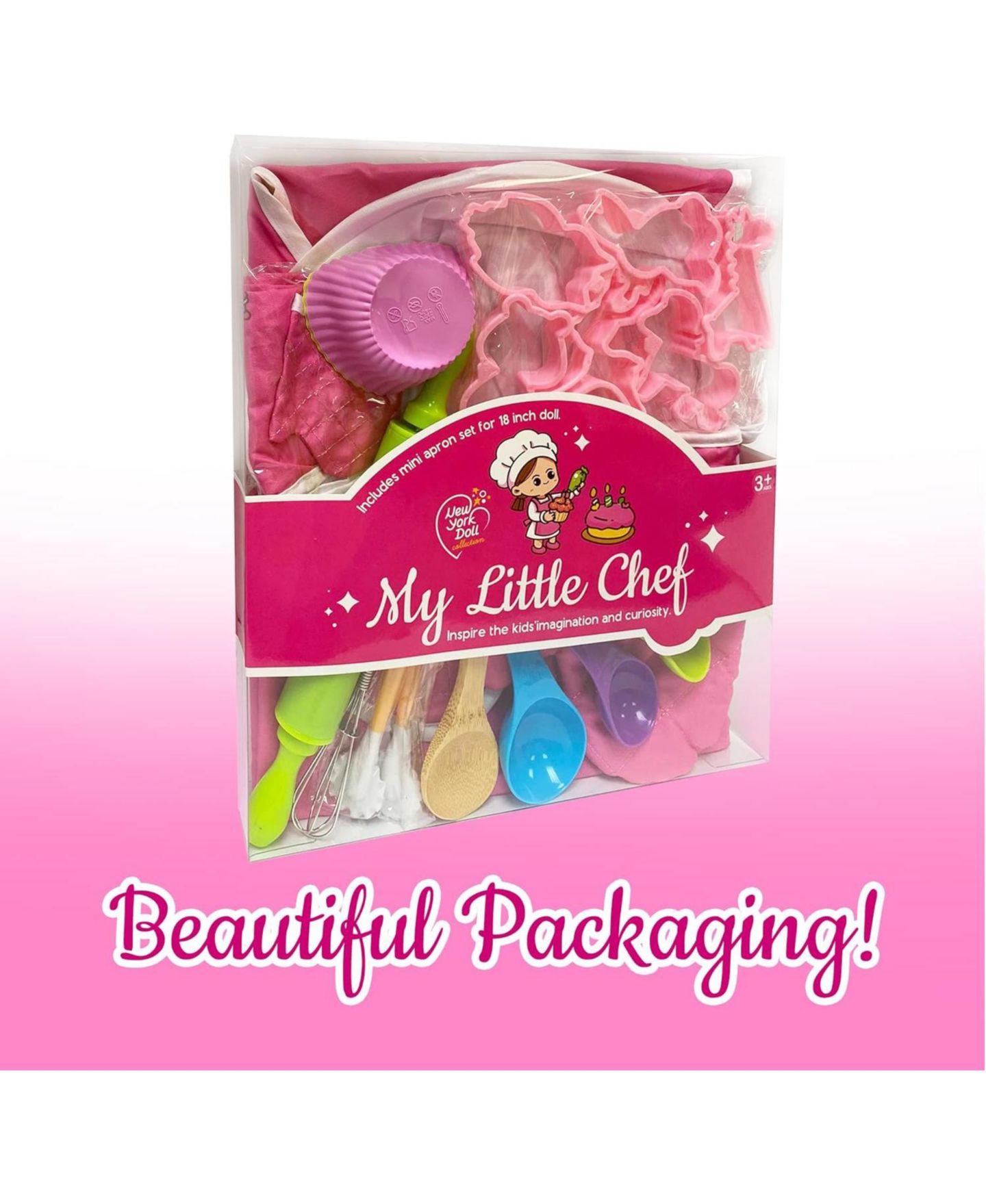 Детские игрушки The New York Doll Collection Baking Dress-Up 16-Piece Set, Ages 3+ — фото 3