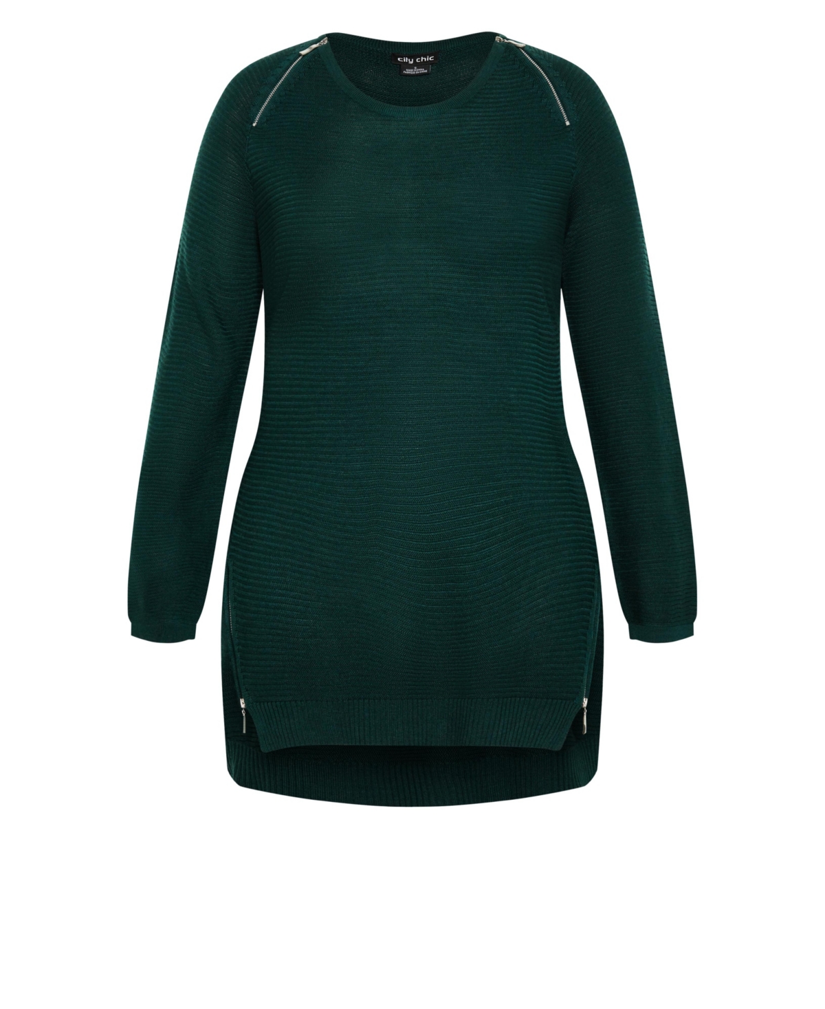 City Chic Women's Zip Front Sweater