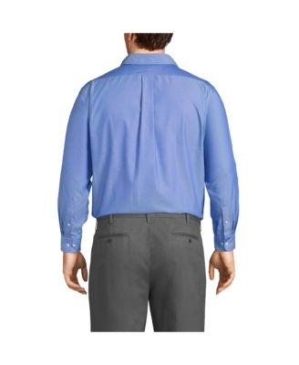 Men's Traditional Fit Solid No Iron Supima Pinpoint Button-down Collar Dress Shirt