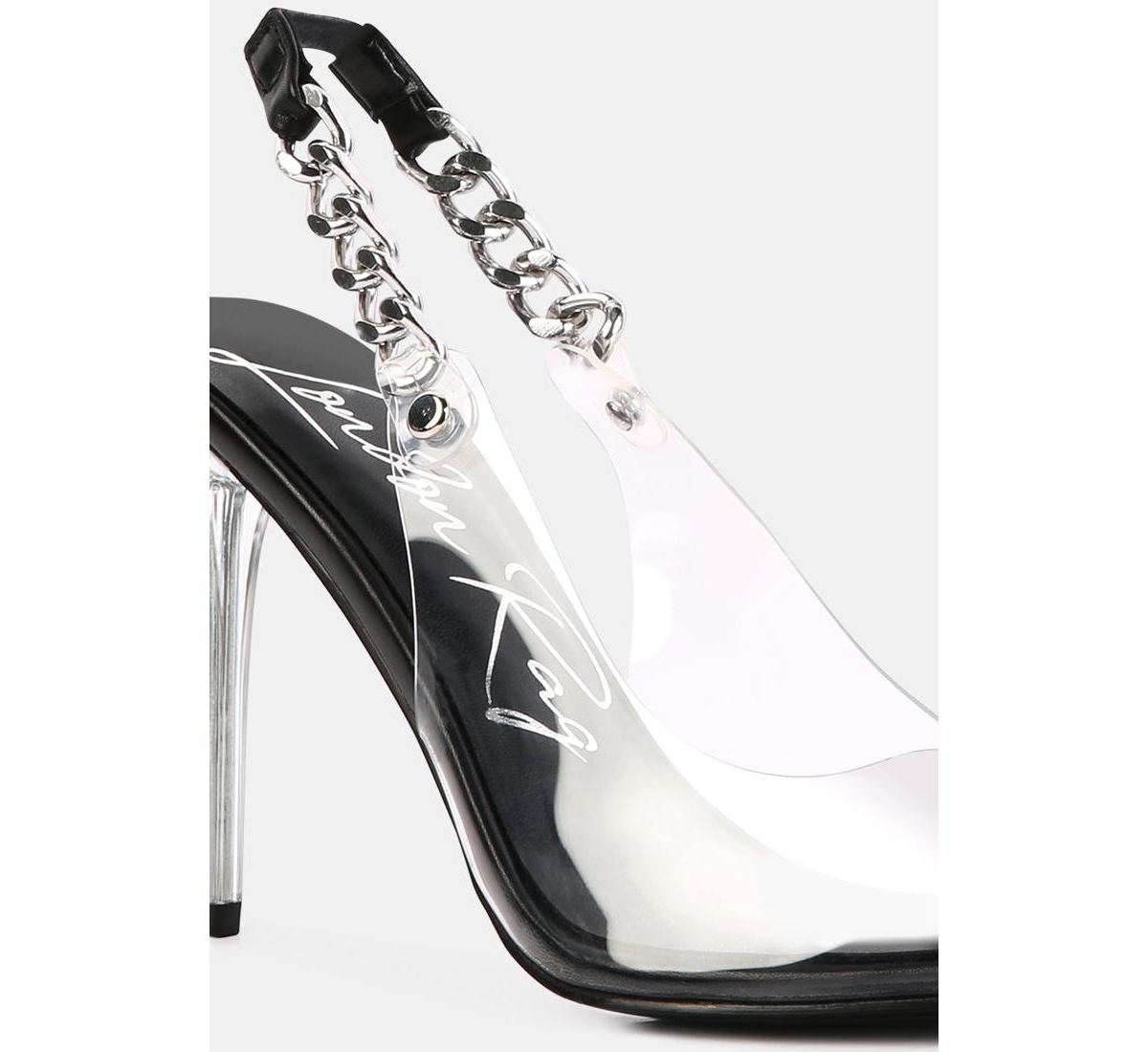 Women's Goddess Metallic Stiletto Heel Slingback Sandals