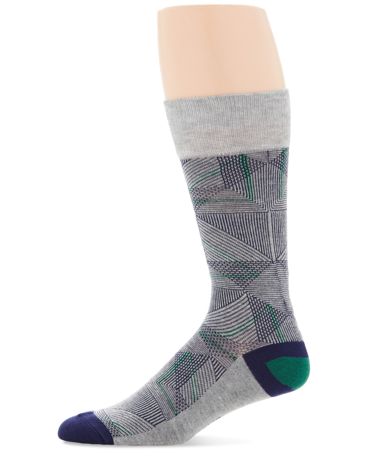 Men's Geometric Dress Socks - Grey