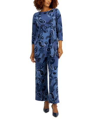 Womens Intrepid Blue Garden Top Pants Created For Macys