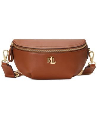 RALPH LAUREN Brown Leather Fanny Pack Bags & Leather Goods Lauren Ralph Lauren Leather Marcy Small Belt Bag - Macy main image 2