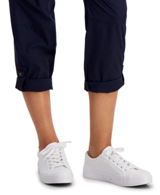 Women's Cotton Roll-Tab Utility Pants