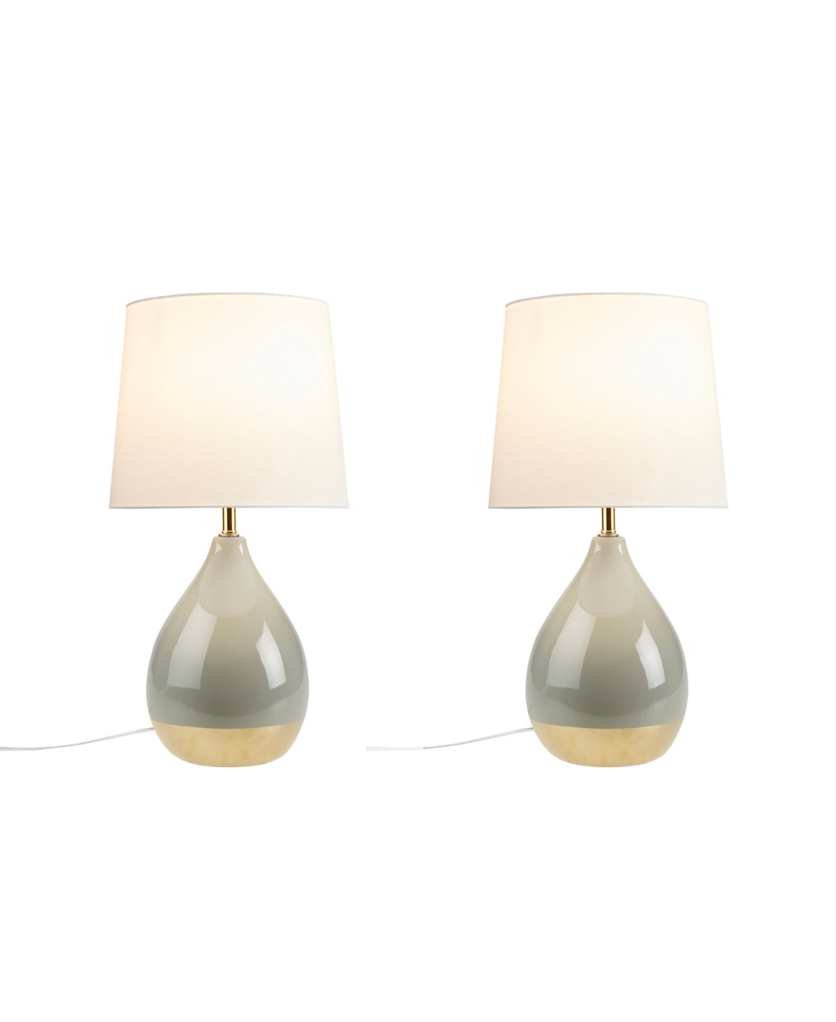 Shop 510 Design Liora 2-tone Ceramic Table Lamp, Set Of 2 In Sage Green,gold