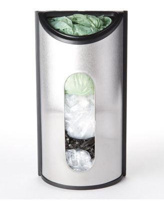 Grocery Bag Holder - Plastic Bag Organizer - Stainless Steel Grocery Bags Holder with Easy-Access Opening