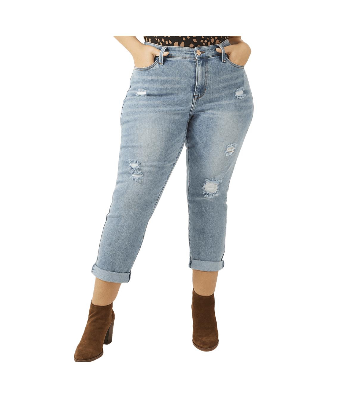 Plus Size Acela Boyfriend Jean - Light wash