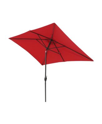 10ft Rectangular Outdoor Patio Umbrella with Tilt and Crank