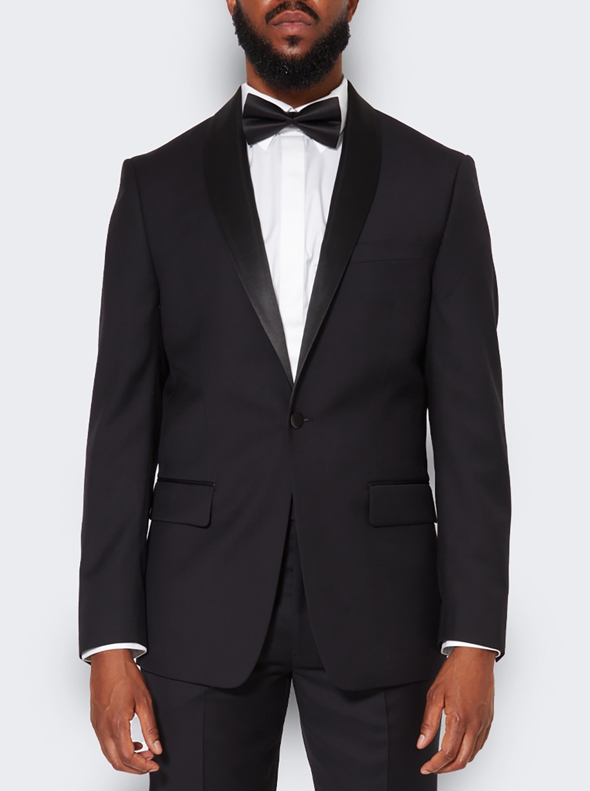 Men's Black Shawl Tuxedo Jacket - Black