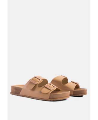 Womens Minata Platform Buckled Slide Sandals