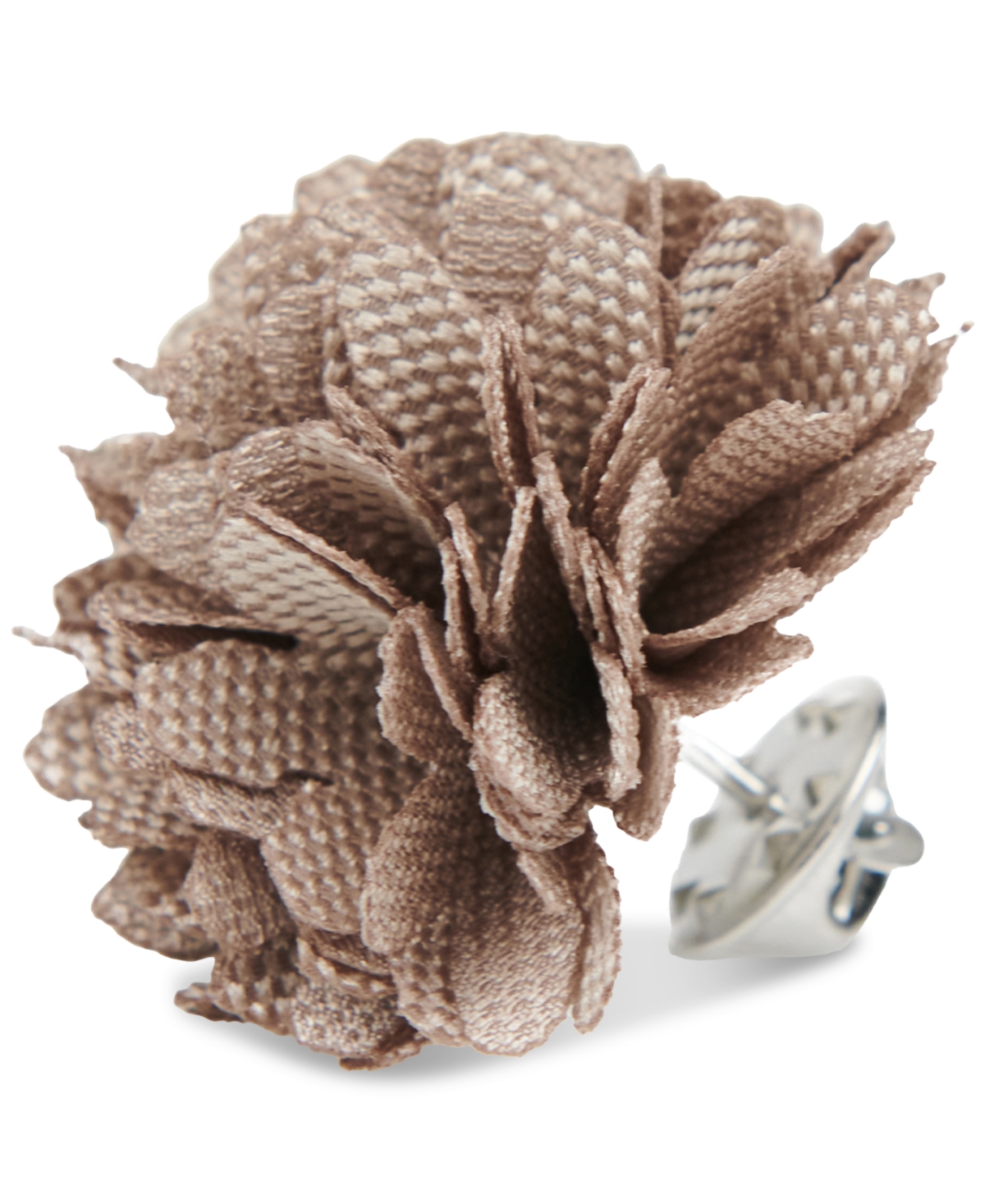 Con.Struct Men's Ceremony Satin Checkerboard Flower Lapel Pin, Created for Macy's - Sandal Wood