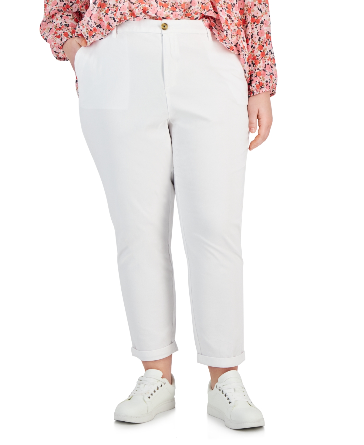Shop Tommy Hilfiger Th Flex Plus Size Hampton Chino Pants In White