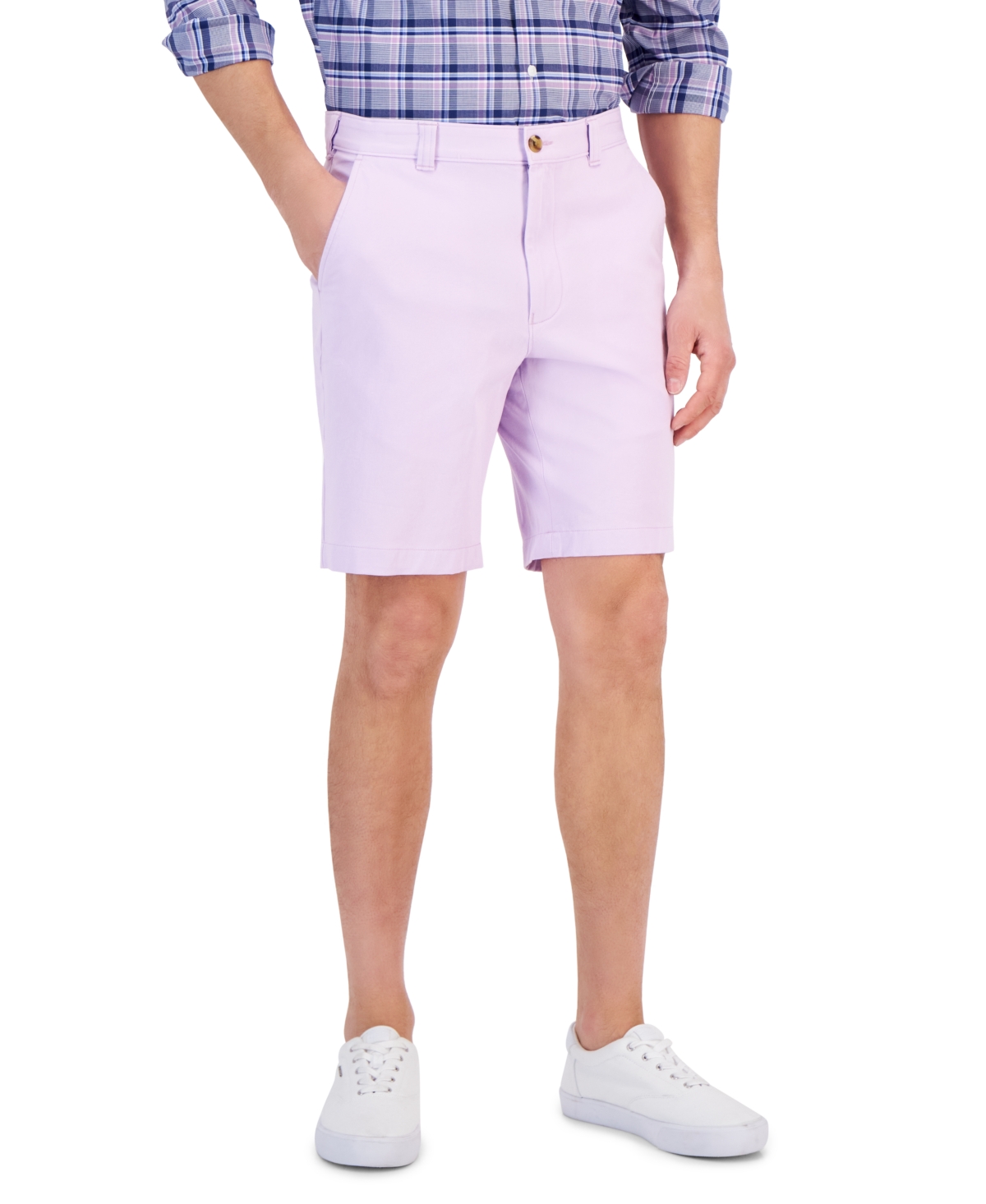Club Room Men's Regular-fit 9" 4-way Stretch Shorts, Created For Macy's In Lavender