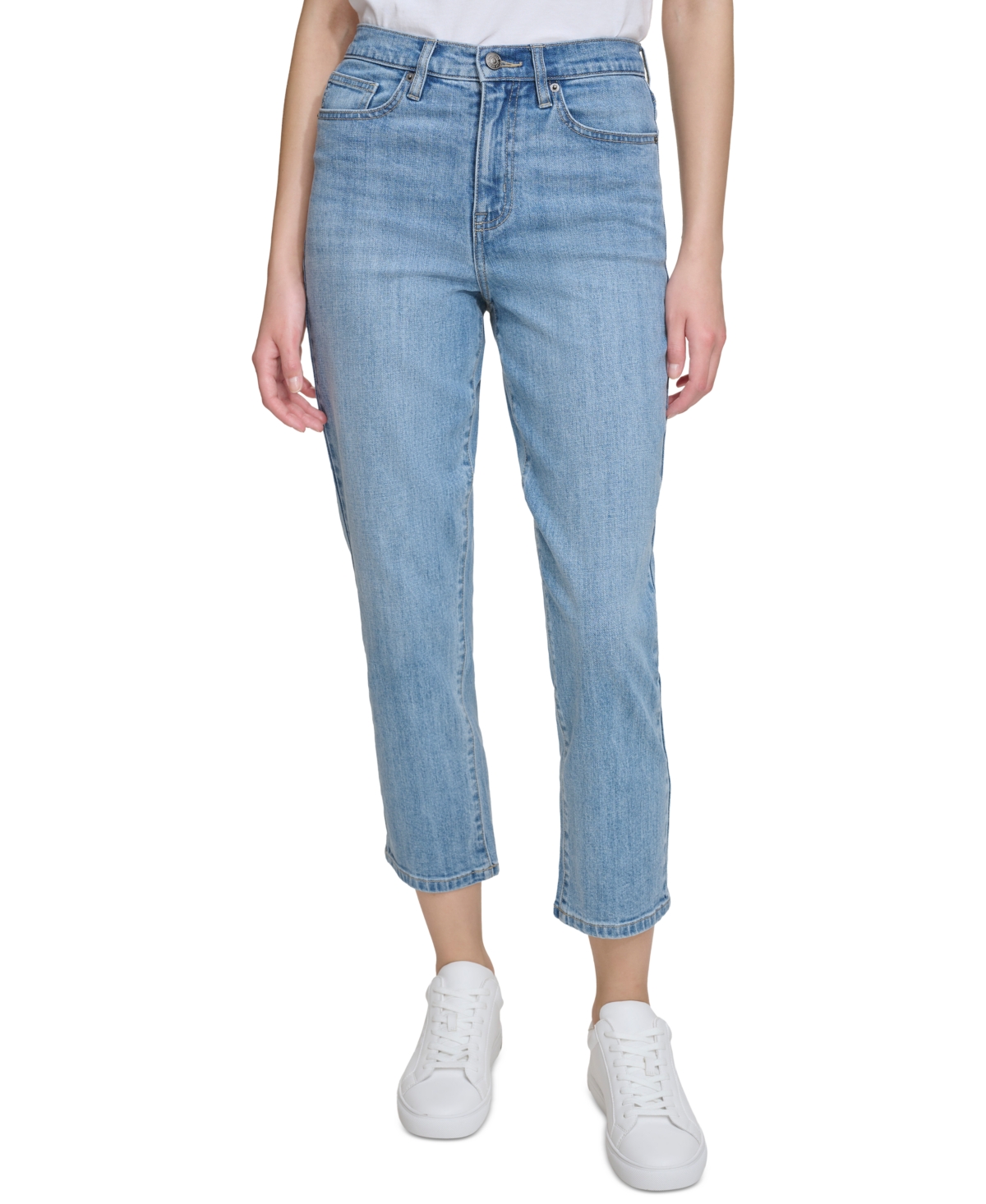 Dkny Jeans Women's High-rise Slim Straight Jeans In Fl - Bryant Wash