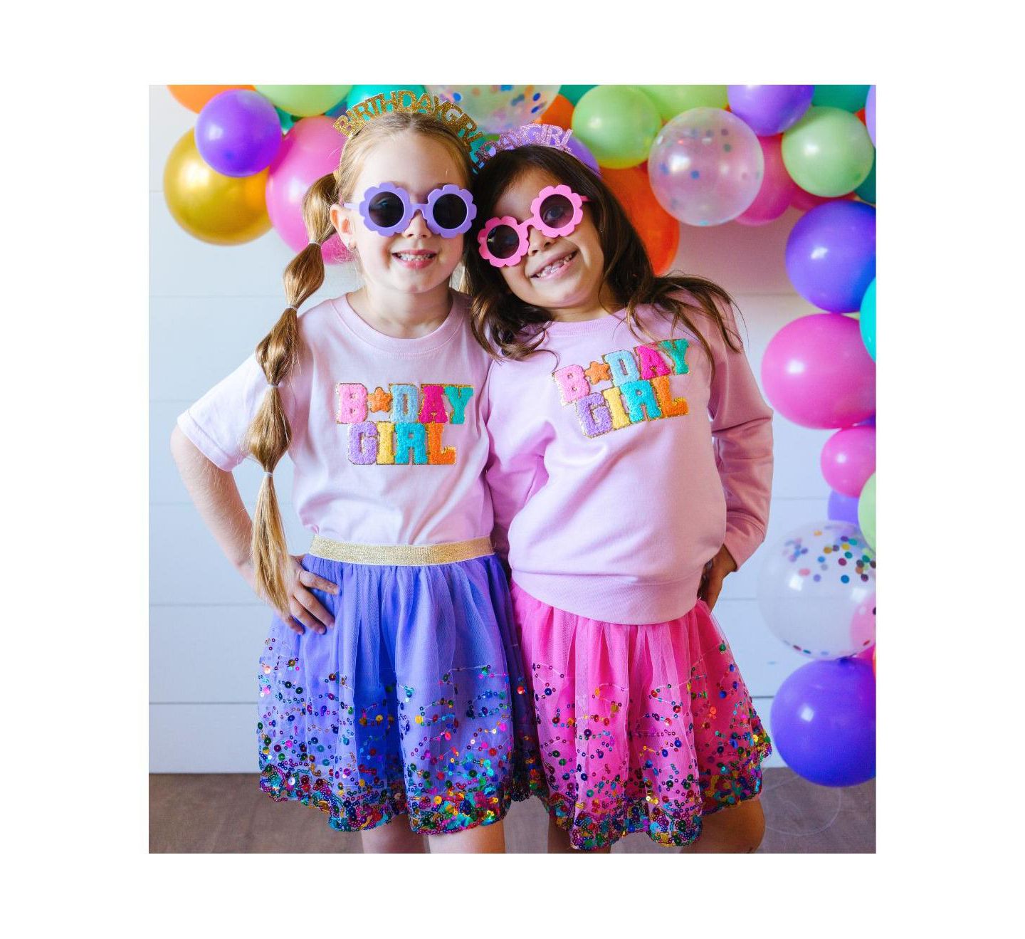 Футболка Sweet Wink Birthday Girl Patch Short Sleeve для девочек, цвет: Розовый — фото 2