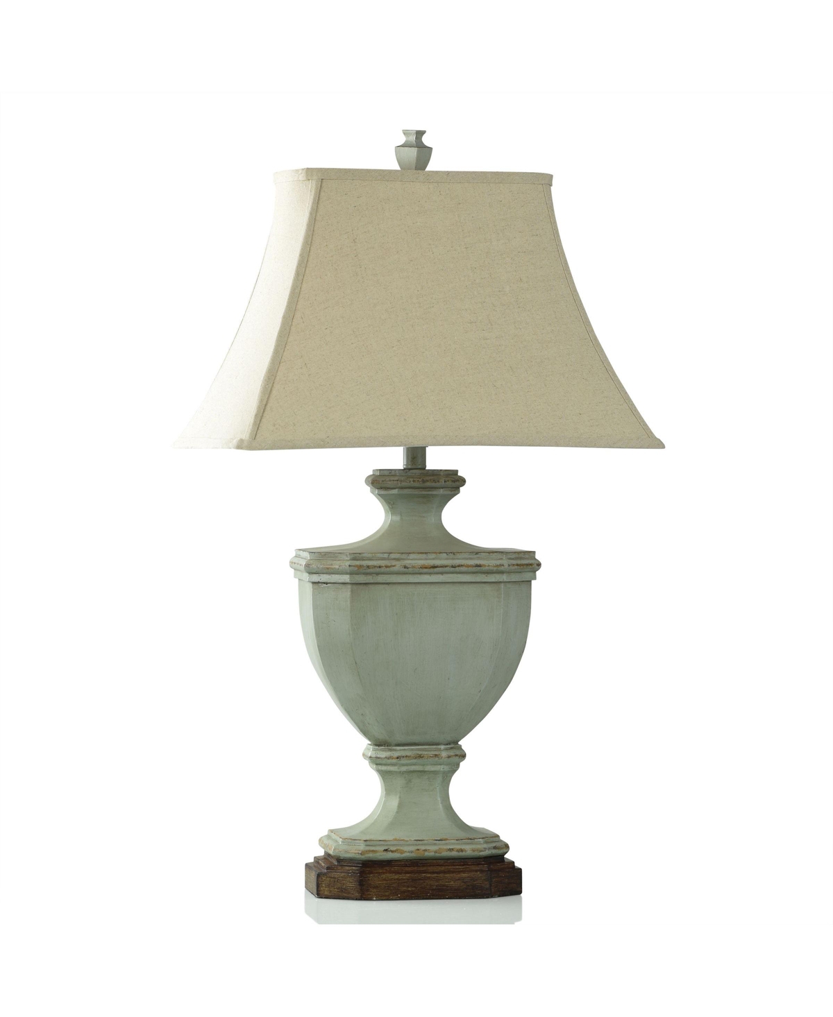 Stylecraft Home Collection 33.75" Oldsbury Farmhouse Table Lamp With Beige Shade In Antique Blue,brown
