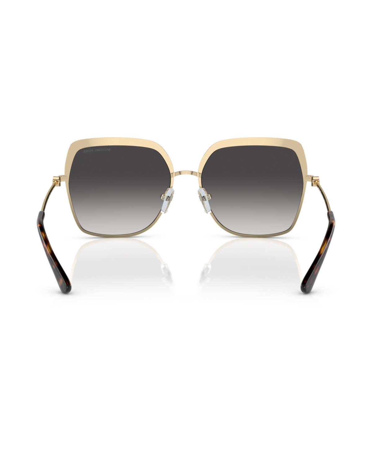 Michael Kors Womens Gold Mk1141 Greenpoint Square-frame Metal Sunglasses In Light Gold