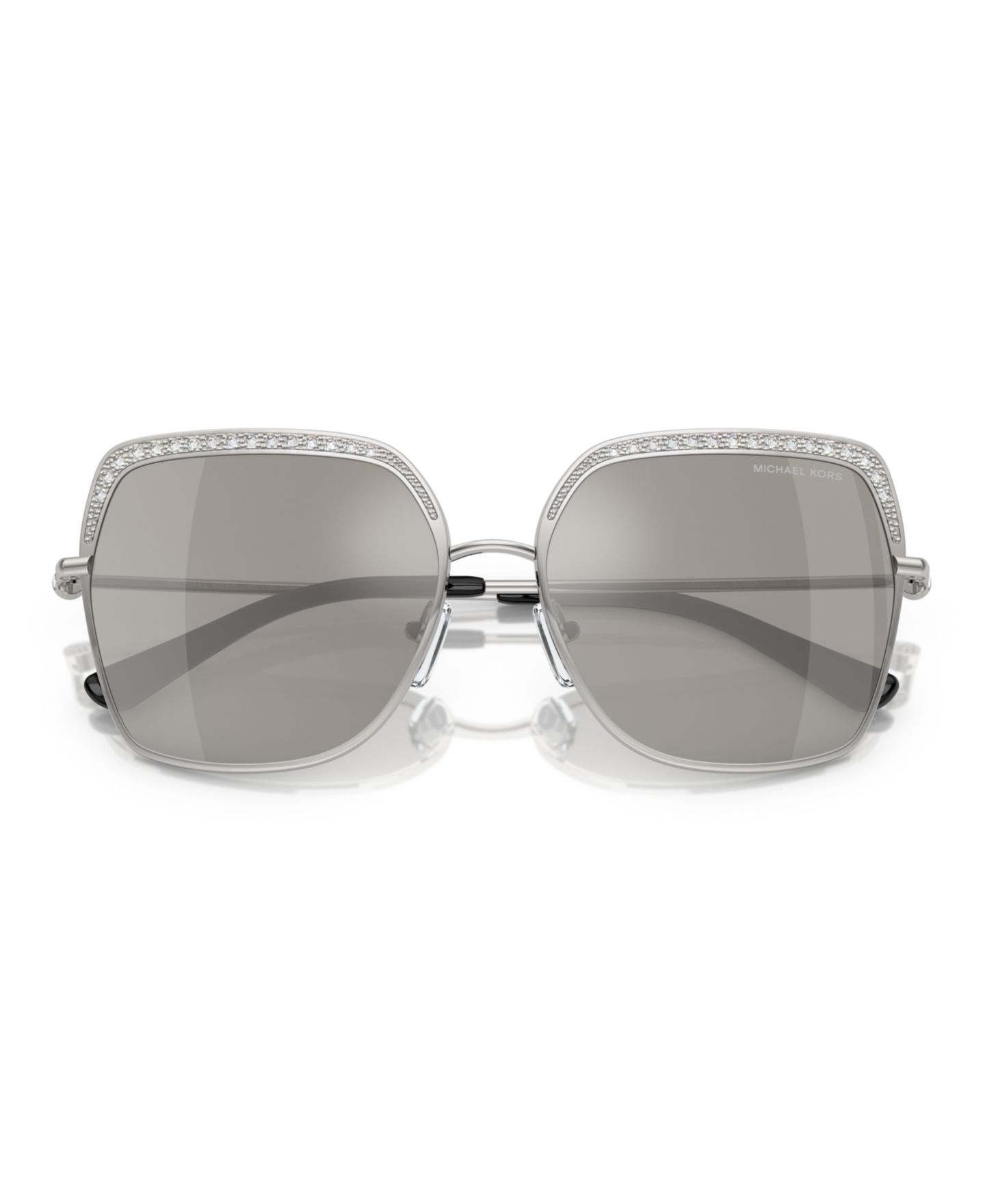 Женские солнцезащитные очки Michael Kors Greenpoint Sunglasses, Mirror MK1141, цвет: Светлый золотой — фото 9