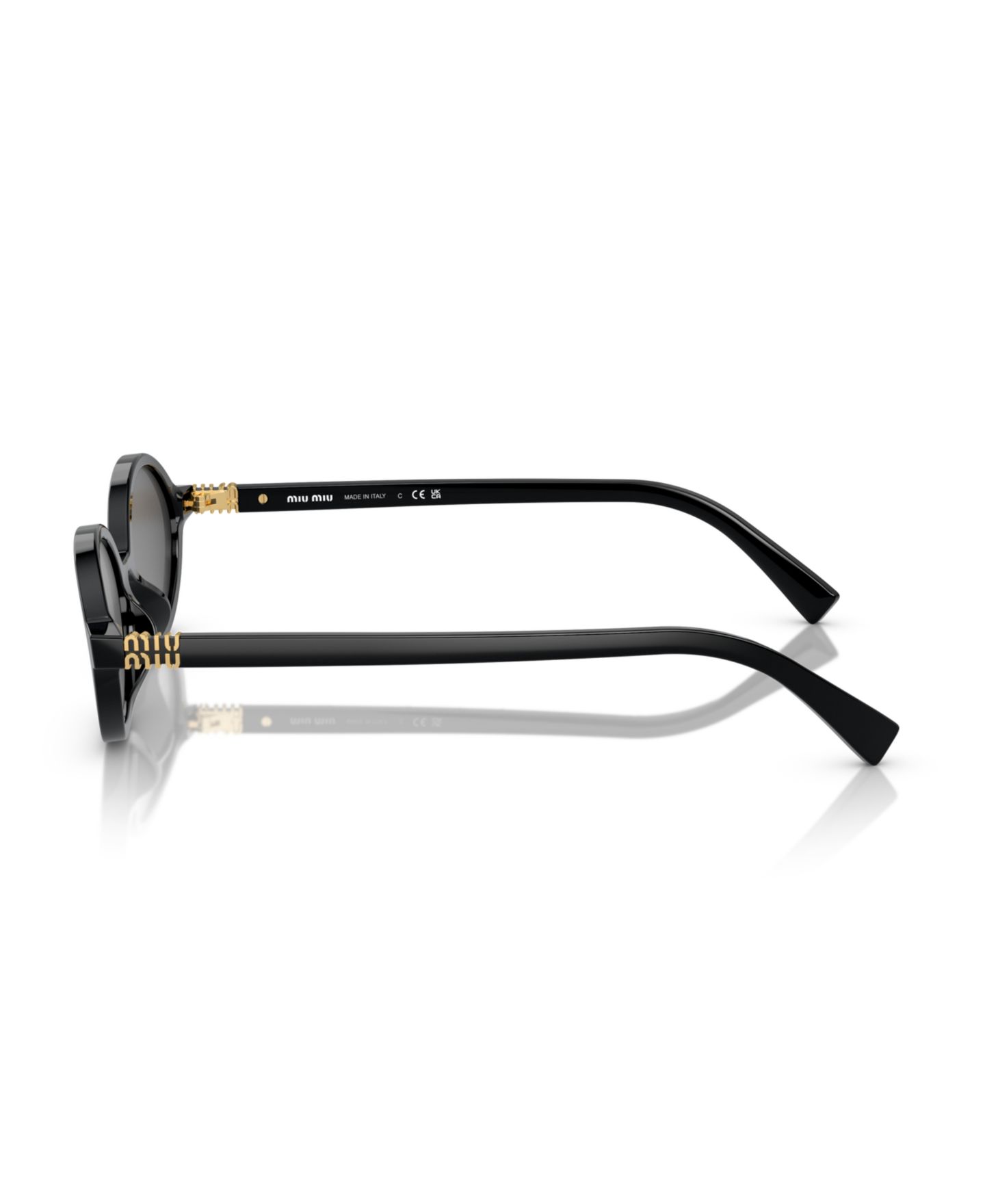 Женские солнцезащитные очки MIU MIU Sunglasses MU 04ZS, цвет: Чёрный — фото 3