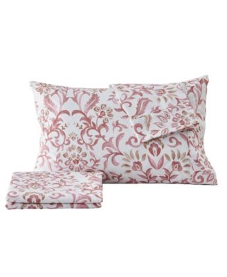 Premium Comforts Floral Printed Microfiber 4-Pc. Sheet Set, Queen