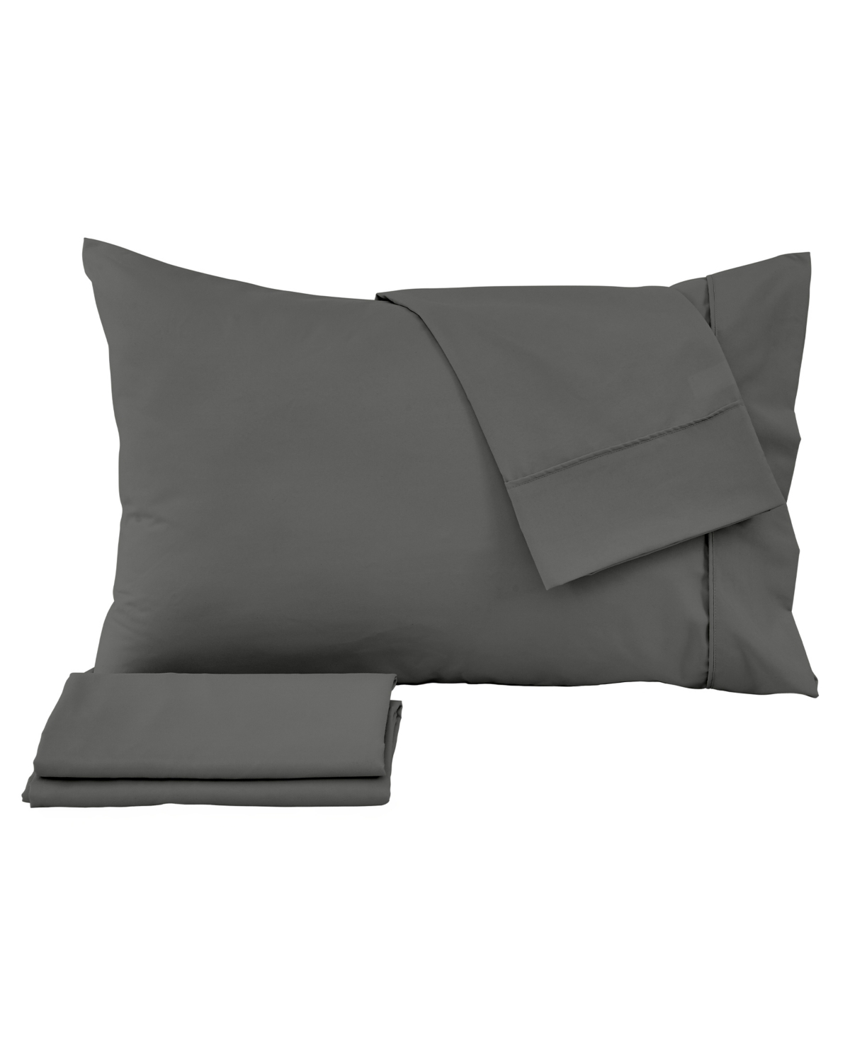Shop Premium Comforts Solid Microfiber Ultra Soft 4 Piece Sheet Set, Queen In Graphite
