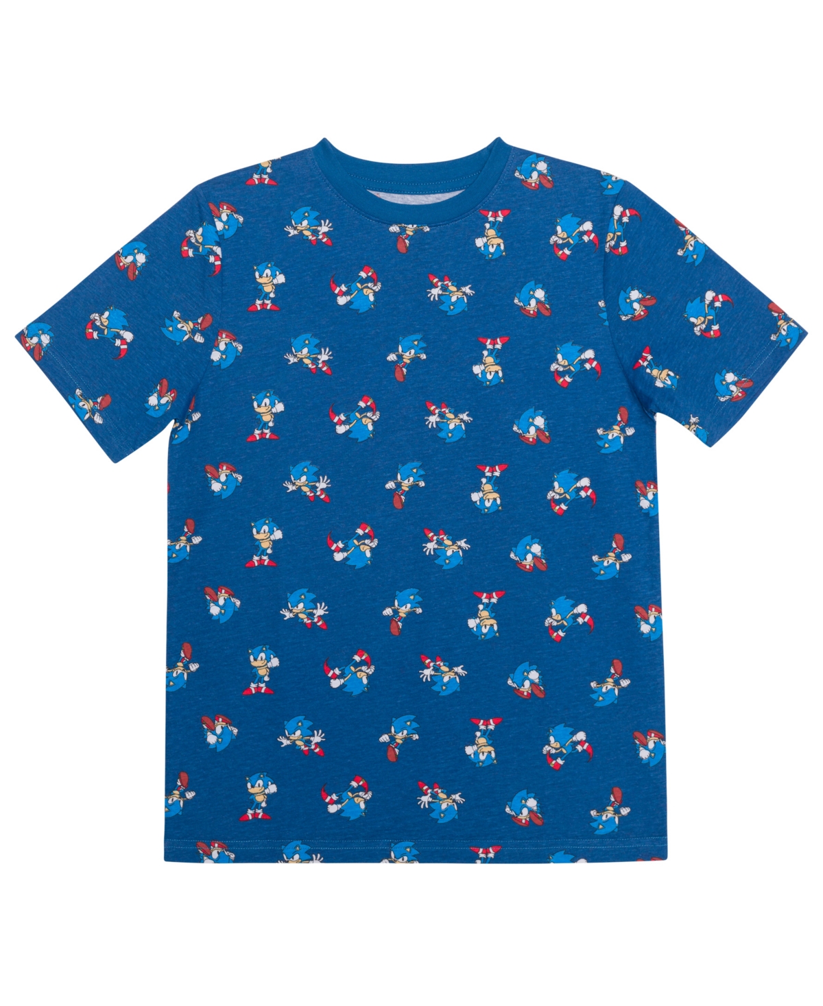 Shop Sonic Big Boys All Over Print Short Sleeve Graphic T-shirt In Navy