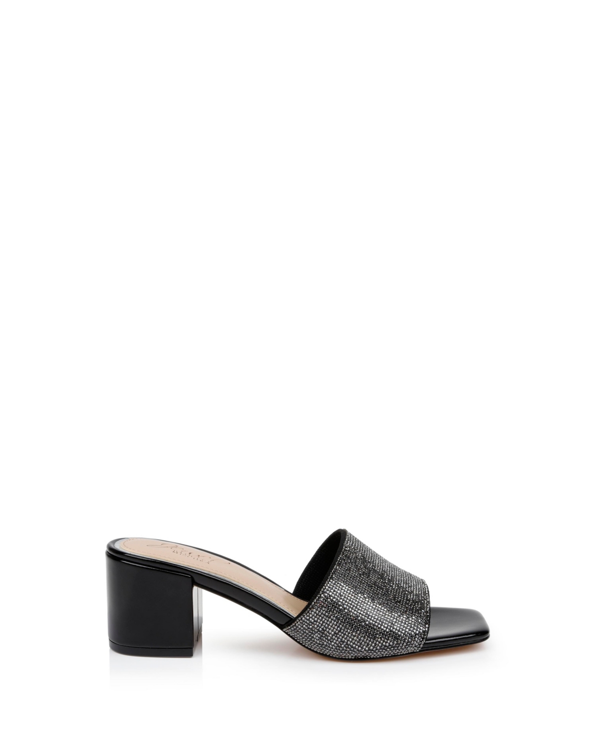Jewel Badgley Mischka Women's Harlyn Slide Block Heel Evening Sandals
