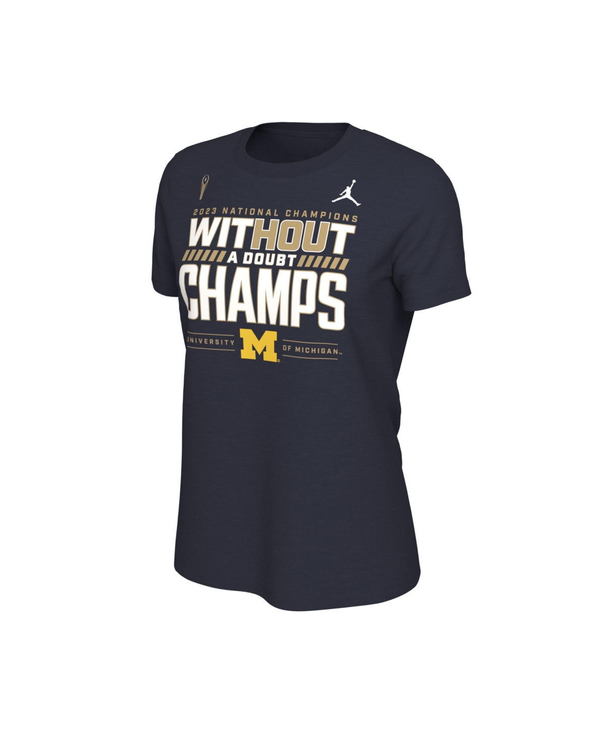 Women's Jordan Navy Michigan Wolverines College Football Playoff 2023 National Champions Locker Room T-shirt - Navy