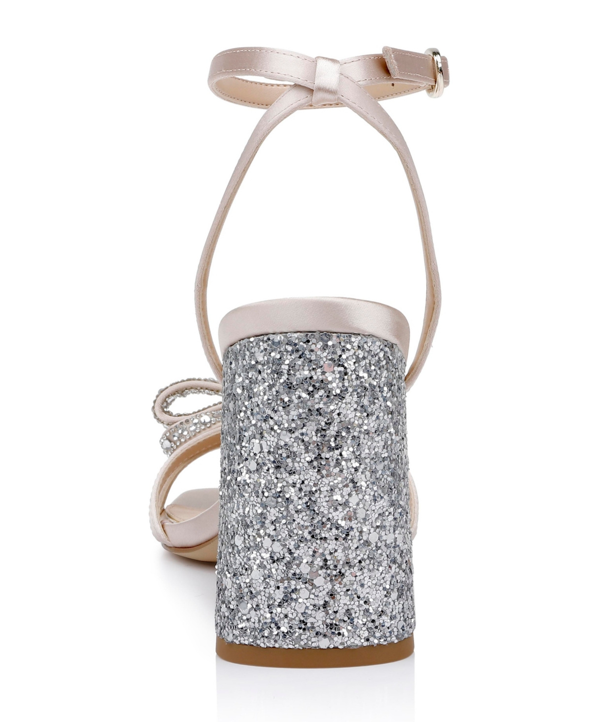 Jewel Badgley Mischka Women's Hillary Bow Detail Block Heel Evening Sandals