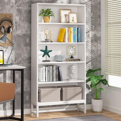 Tall Bookcase and Bookshelf, 70.8” Large Bookcases Organizer with 5-Tier Storage Shelves for Living Room, Bedroom, Office
