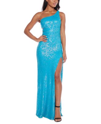 womens trendy formal dresses ASHLEYlauren 11207 One Shoulder Sequin Gown