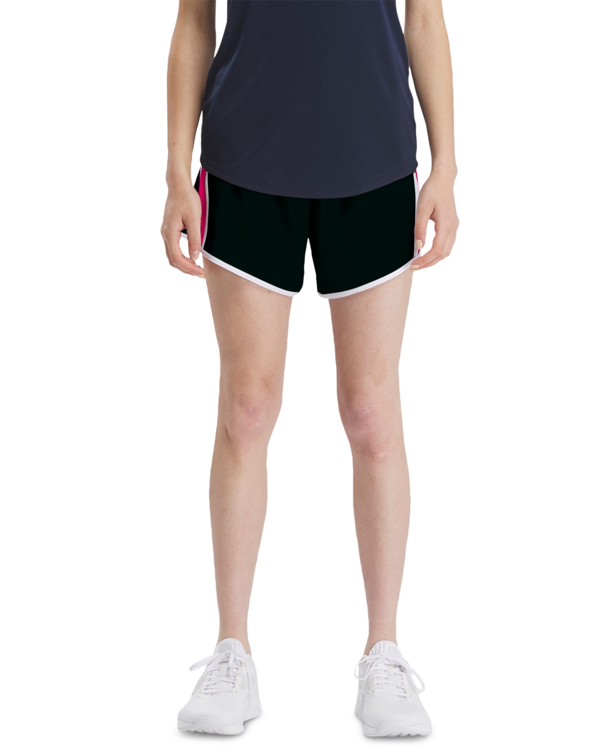 Women's Active Identity Training Pull-On Woven Shorts - Black/pink