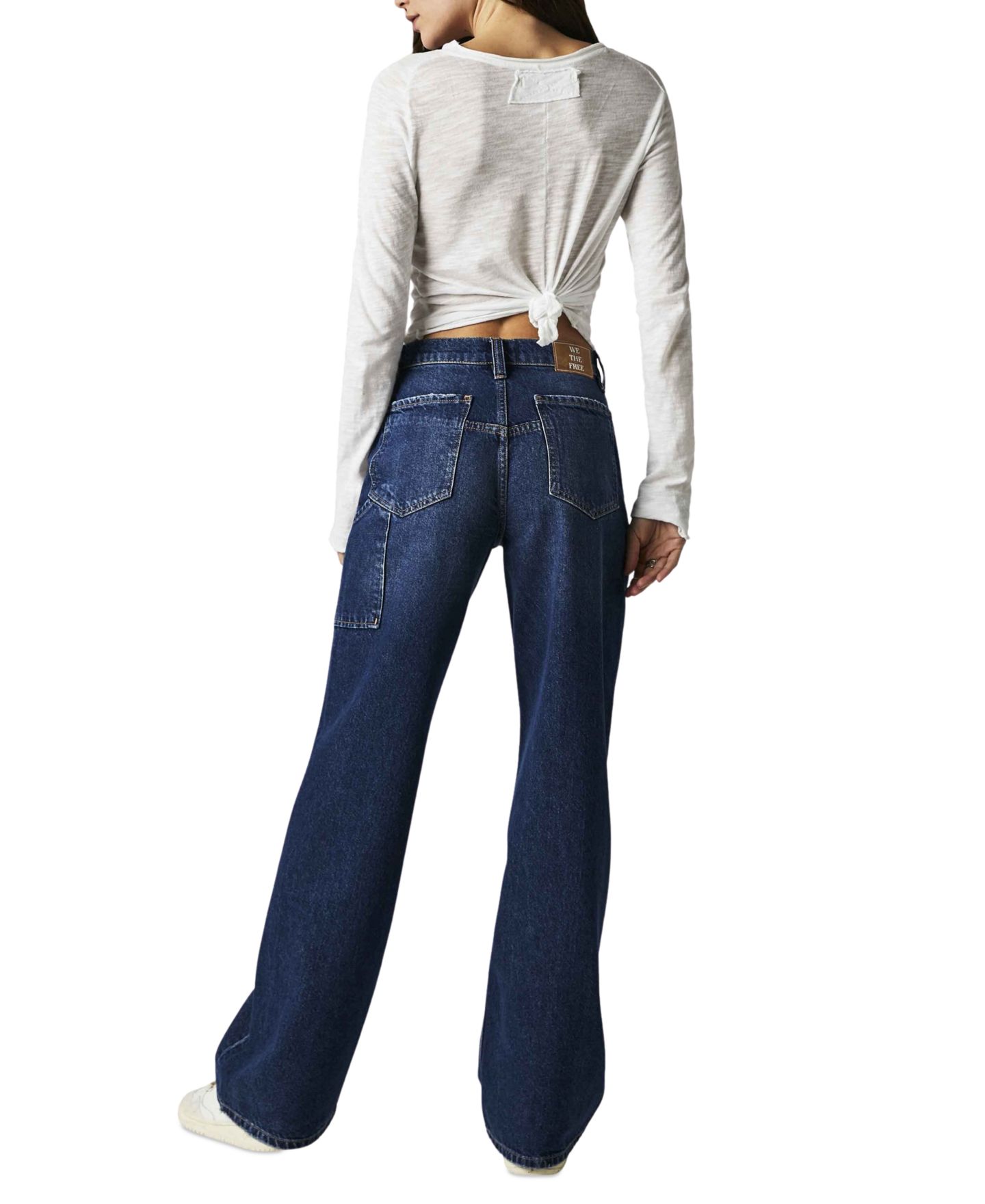 Женские джинсы Free People We The Free Tinsley Cotton Baggy High-Rise-Jeans, цвет: Dark Romance — фото 4