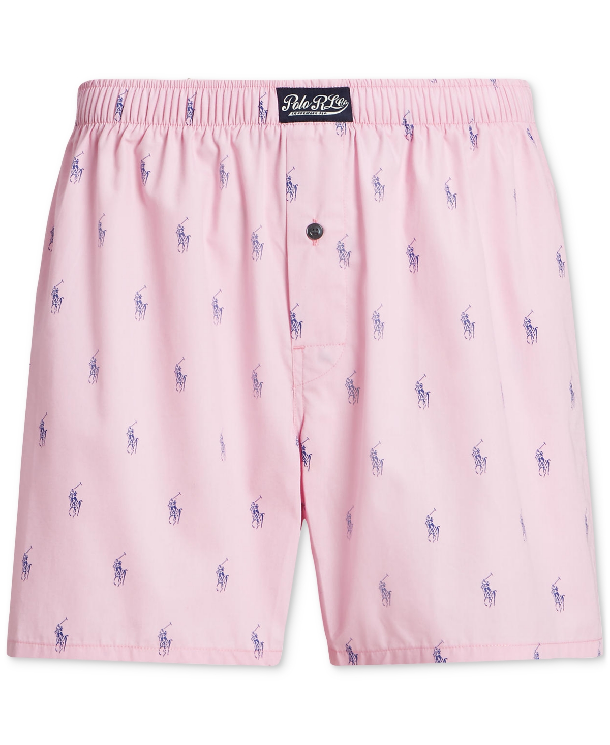 Shop Polo Ralph Lauren Men's Cotton Printed Boxers In Carmel Pink,royal Aopp