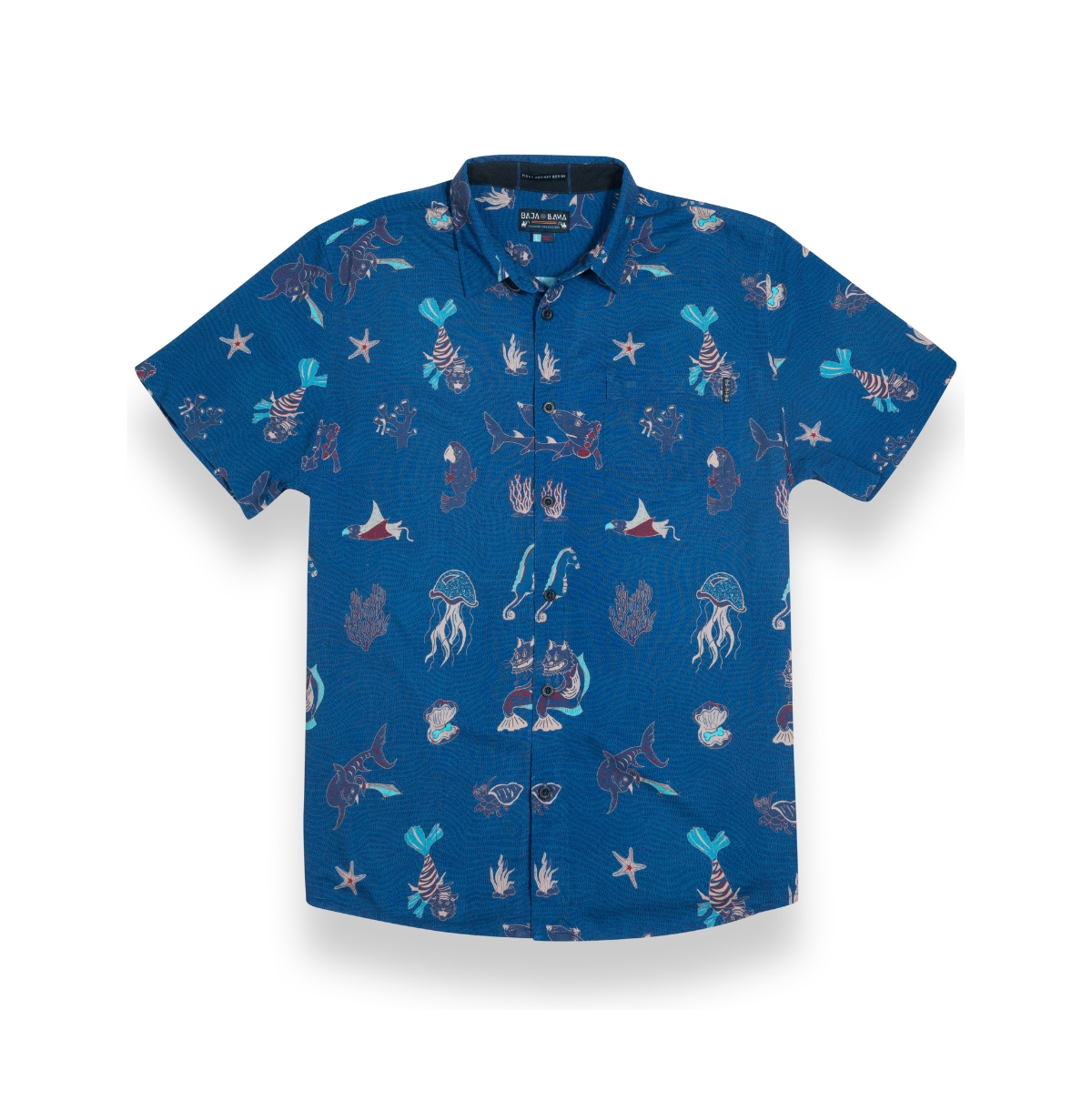 Men's Split Personalities - Nighthawk Button Up Shirt - Blue