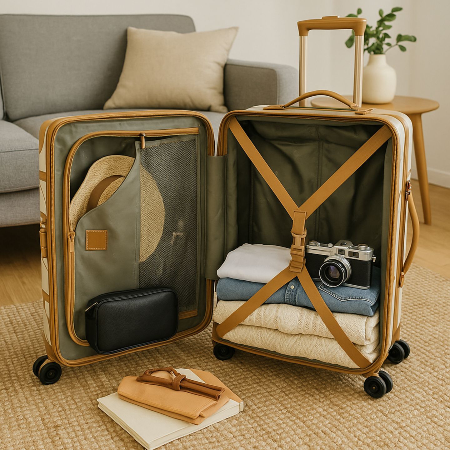 Чемодан World Traveler Chariot 20-Inch Hardside Carry-On Spinner Luggage, цвет: Слоновая кость — фото 3