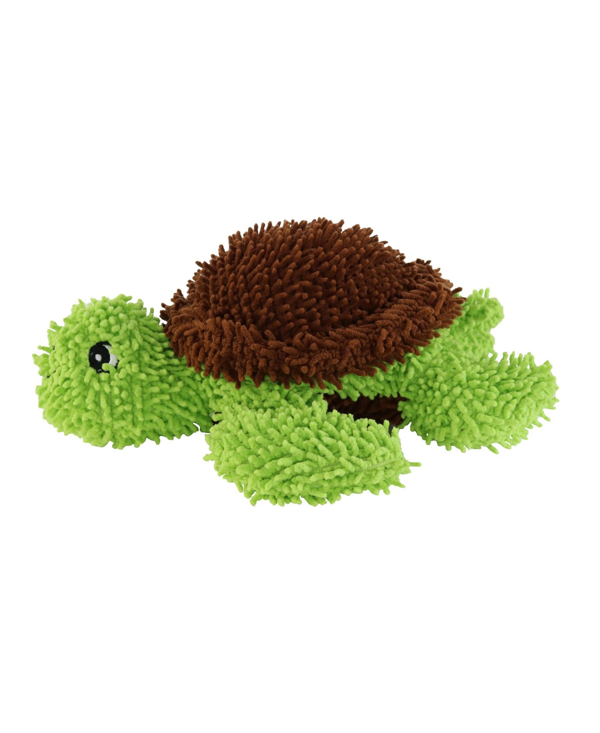 Microfiber Ball Med Turtle Squeaker Dog Toy - Green
