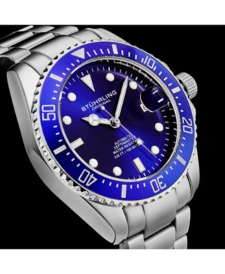 Men's Japanese Seiko NH35  Automatic Self Wind Movement Diver Watch, Stainless Steel Bracelet