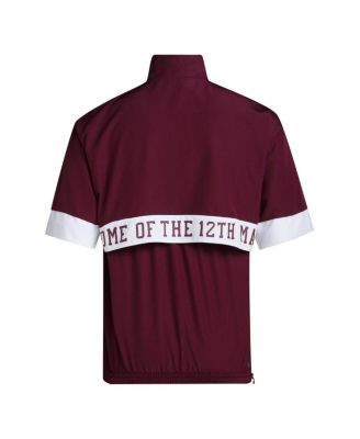 Men's Maroon Texas A&M Aggies Strategy Short Sleeve Half-Zip Jacket