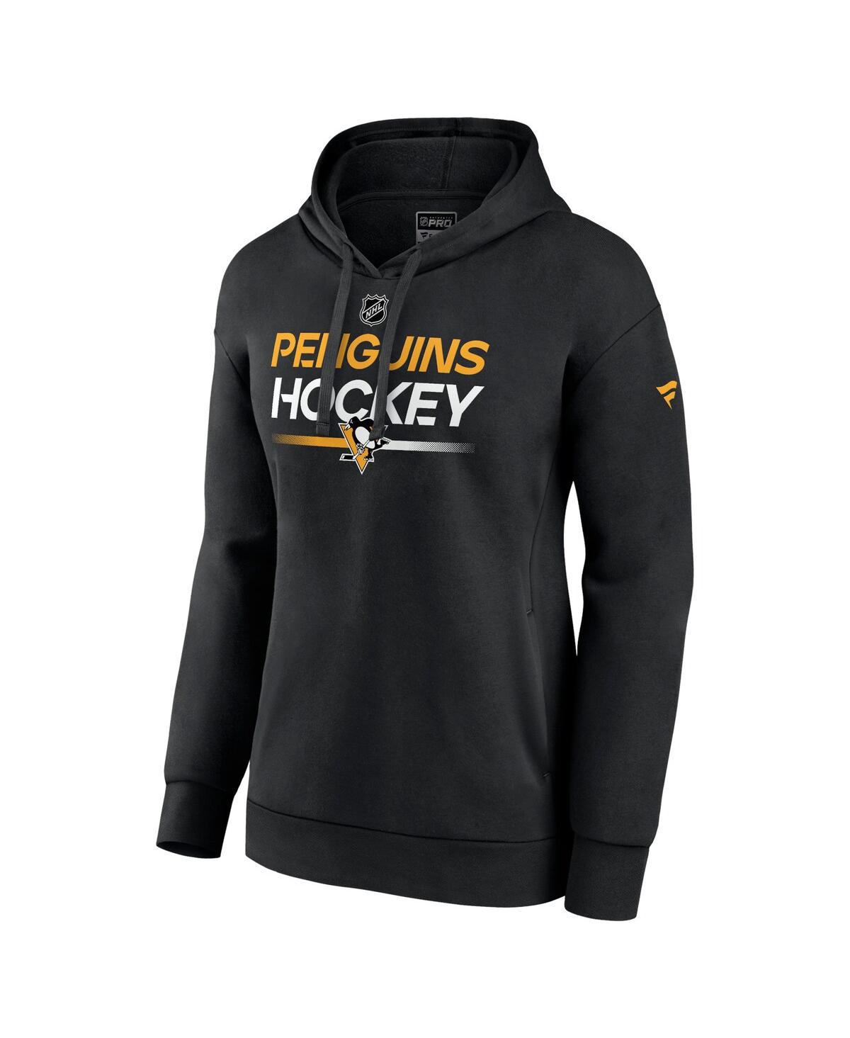 Women's FanaticsPittsburgh Penguins Authentic Pro Pullover Hoodie - Black