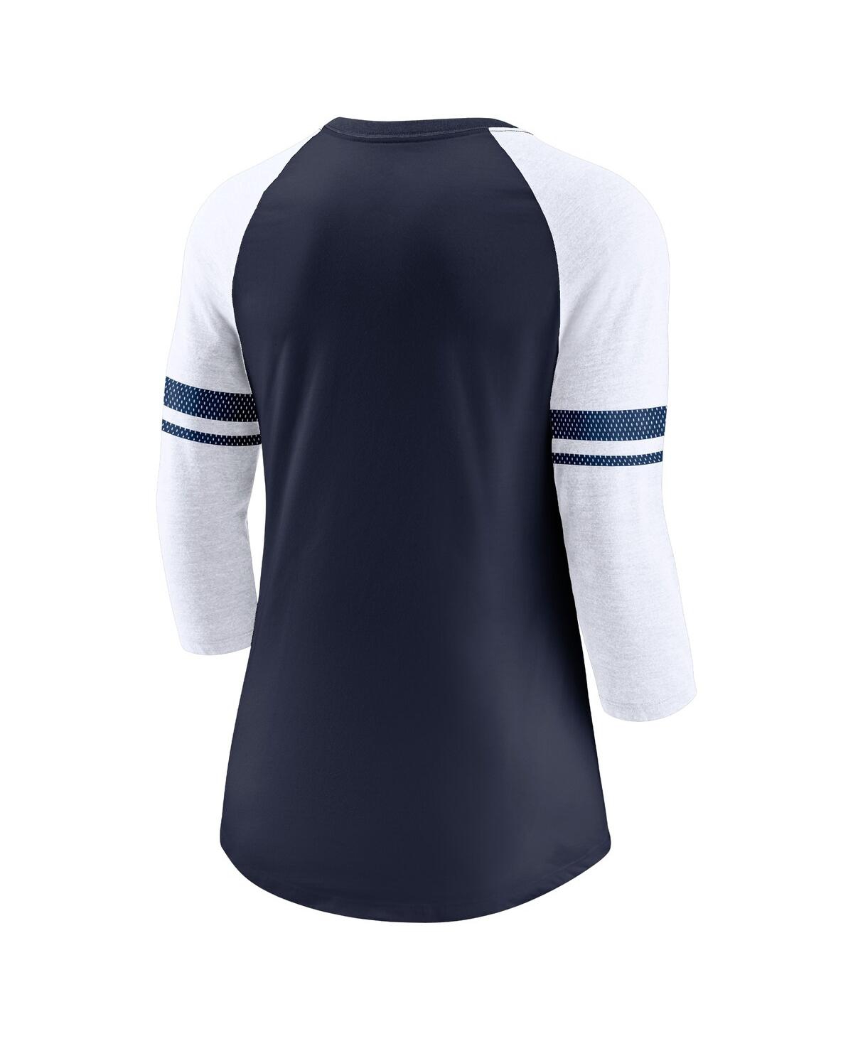 Women's NikeTennessee Titans 3/4-Sleeve Lightweight Raglan Fashion T-shirt - Navy