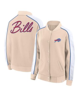 Fanatics Women's Tan Buffalo Bills Lounge Full-Snap Varsity Jacket - Macy's