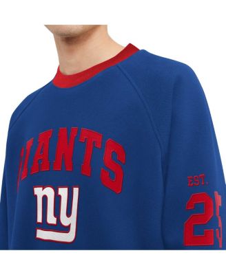 Men's Royal New York Giants Reese Raglan Tri-Blend Pullover Sweatshirt