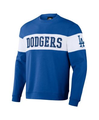Men's Darius Rucker Collection by Royal Los Angeles Dodgers Stripe Pullover Sweatshirt